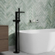 Смеситель для ванны напольный WASSERKRAFT Fulda 5221 С ВНУТРЕННЕЙ ЧАСТЬЮ, чёрный soft-touch