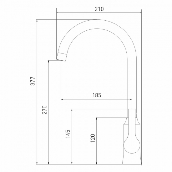 Смеситель для кухни MIXLINE Plus Round ML22-032