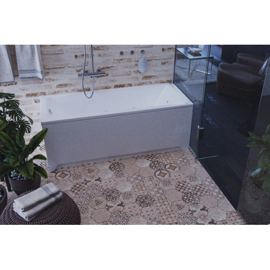 Акриловая ванна АКВАТЕК Либра New LIB160N-0000006 160x70 см, с каркасом, со сливом-переливом