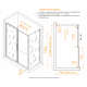 Душевой уголок RGW Classic CL-133B 150x80 стекло рифлёное, профиль чёрный