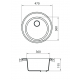 Мойка для кухни GRANICOM G-009 D=470 мм, антрацит