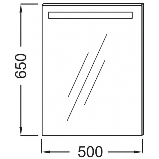 Зеркало JACOB DELAFON Parallel EB1410RU-NF 50, с подсветкой и антизапотеванием