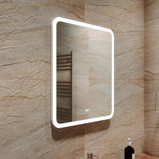 Зеркало MIXLINE Стив-2 600x700 с LED подсветкой и подогревом