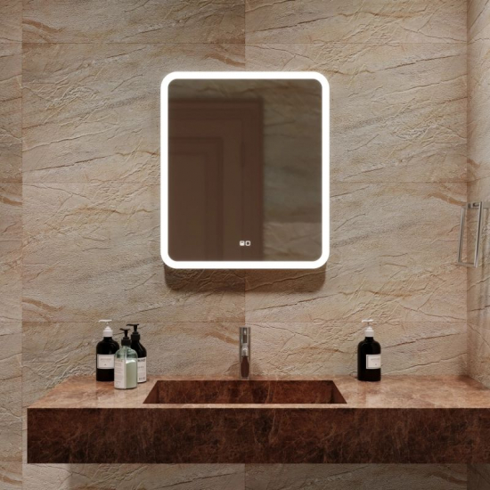 Зеркало MIXLINE Стив-2 600x700 с LED подсветкой и подогревом