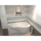Акриловая ванна BAS Капри R 170x95 см, угловая, с каркасом, асимметричная