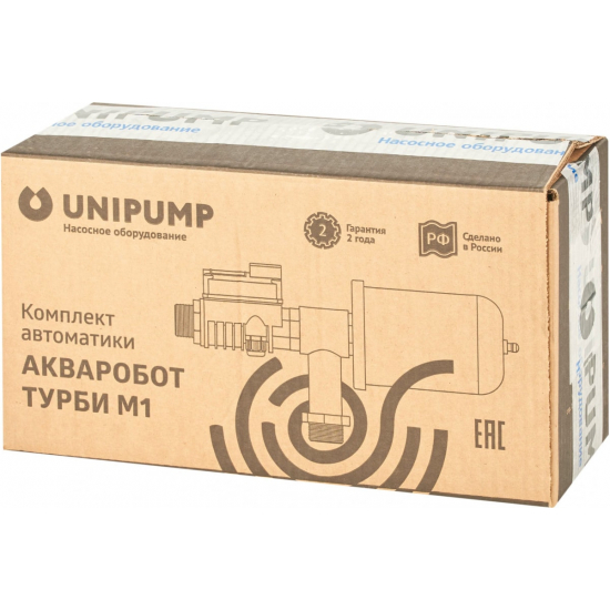 Комплект автоматики UNIPUMP АКВАРОБОТ ТУРБИ-M1 c гидроаккумулятором 2 литра 