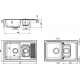 Мойка для кухни DOMACI Парма 77-49 1.5 чаши+крыло 772х495 мм, серый