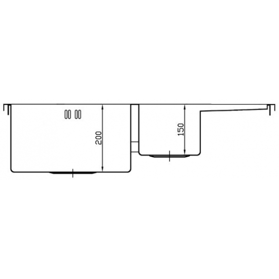 Мойка для кухни врезная SEAMAN Eco Marino SMB-7851DRS двухчашевая, с крылом