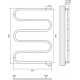 Полотенцесушитель электрический TERMINUS Ш-образный 600x800