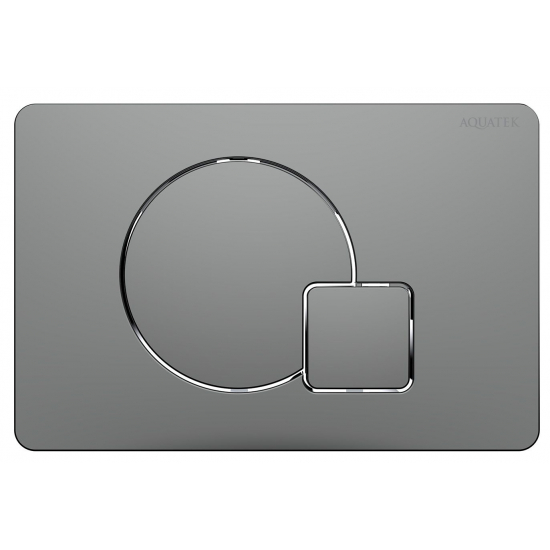 Кнопка для инсталляции AQUATEK KDI-0000070 (QC-1) оружейная сталь, клавиши круг/квадрат