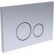 Кнопка для инсталляции AQUATEK KDI-0000019 (005C) хром матовый, ободок хром, клавиши круглые