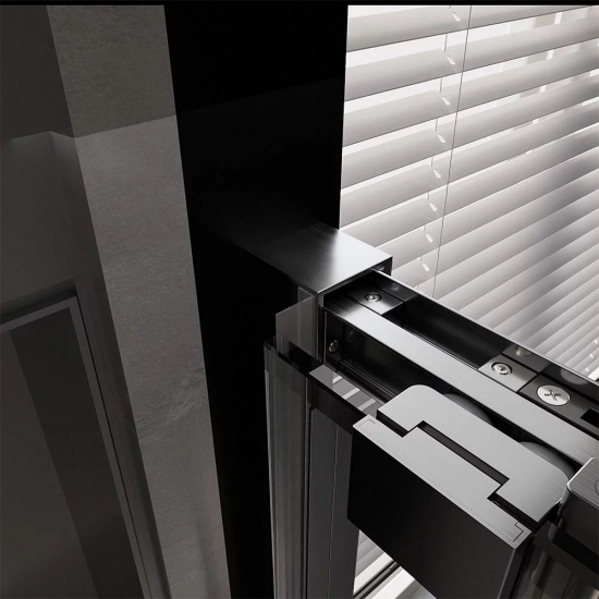 Душевой уголок VECONI Premium Trento PTC-SP-30GR 130x90, стекло прозрачное, профиль графит