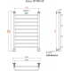 Полотенцесушитель водяной ТРУГОР ЛЦ Блиц НП 80x50