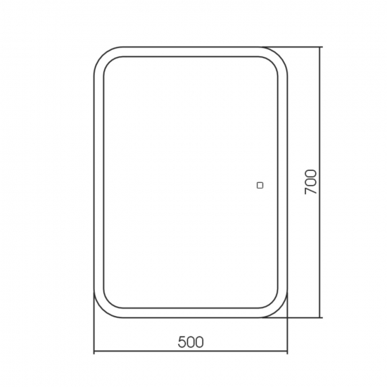 Зеркало MIXLINE Стив 500x700 с LED подсветкой