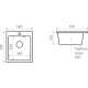 Мойка для кухни DOMACI Верона 51-42 420х510 мм, серый