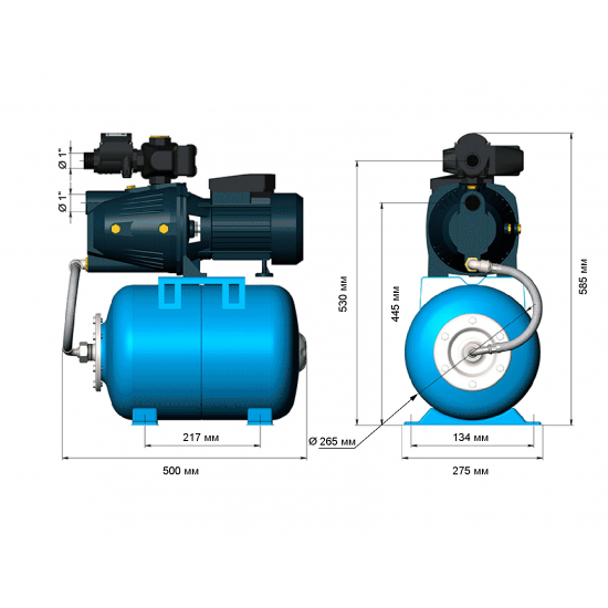 Насосная станция универсальная UNIPUMP АКВАРОБОТ JET 110 L