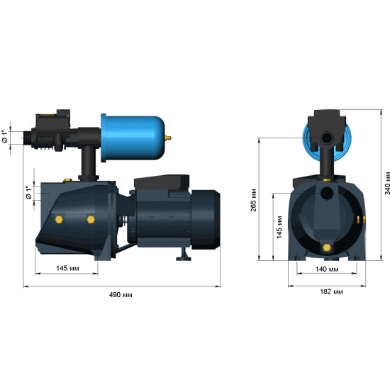 Насосная станция адаптивная UNIPUMP АКВАРОБОТ JSW 55