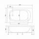 Акриловая ванна NOVA Optima 120x70