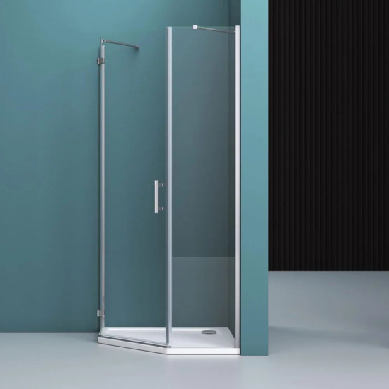 Душевой уголок BelBagno KRAFT-P-1-100-C-Cr-L стекло прозрачное