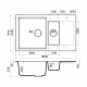 Мойка для кухни OMOIKIRI Daisen 86-2 1.5 чаши+крыло 860х510 мм, чёрный