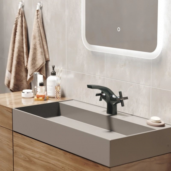 Смеситель для раковины MIXLINE Plus Graphite ML38-04, графит