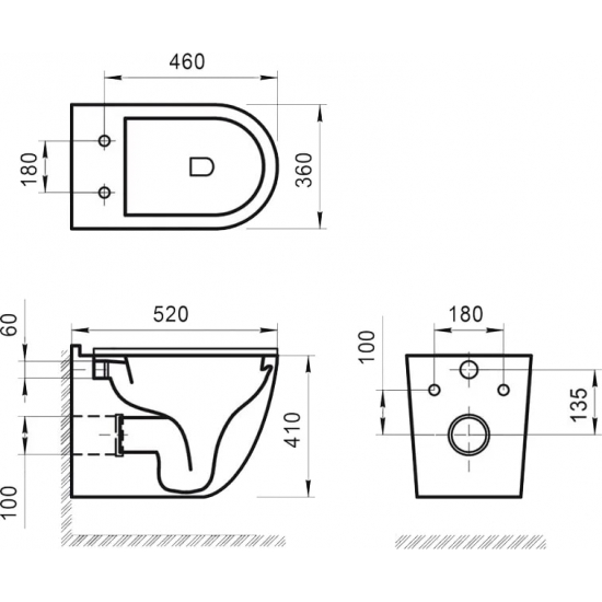 Унитаз подвесной BELBAGNO Senso-R BB017CHR безободковый, крышка BB865SC с микролифтом