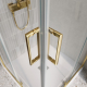 Душевой уголок BelBagno LUCE-A-2-90-C-ORO стекло прозрачное, профиль золото