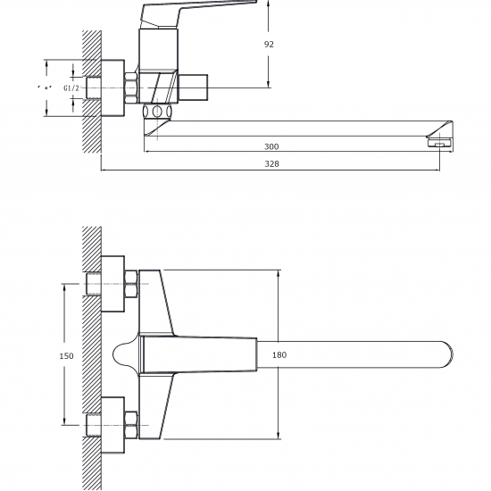 Смеситель для ванны RUSH Thira TR3635-51