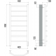 Полотенцесушитель электрический TERMINUS Виктория П8 400x850