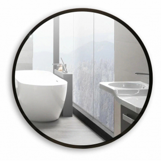 Зеркало круглое MIXLINE Ренуар D770 с черным обрамлением