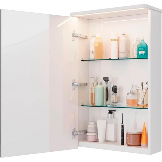 Зеркало-шкаф LEMARK Zenon 50x80 левый, с подсветкой и розеткой