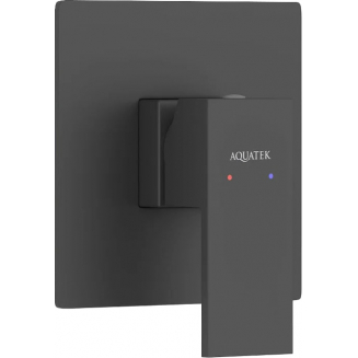 Встраиваемый смеситель для душа и ванны AQUATEK Либра AQ1666MB С ВНУТРЕННЕЙ ЧАСТЬЮ, матовый чёрный
