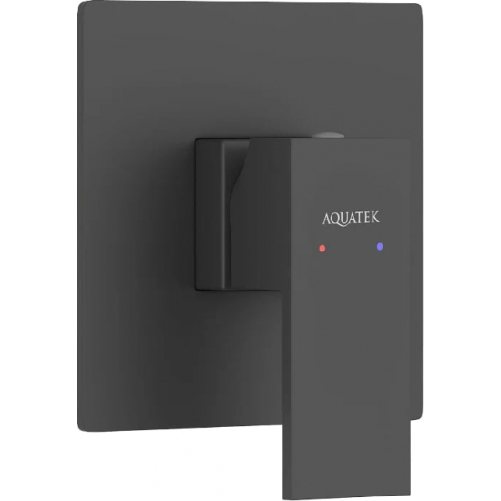 Встраиваемый смеситель для душа и ванны AQUATEK Либра AQ1666MB С ВНУТРЕННЕЙ ЧАСТЬЮ, матовый чёрный