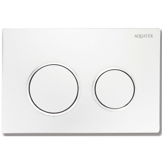 Кнопка для инсталляции AQUATEK TDI-0000001 (007A) белый глянец, клавиши круг