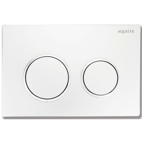 Кнопка для инсталляции AQUATEK TDI-0000001 (007A) белый глянец, клавиши круг