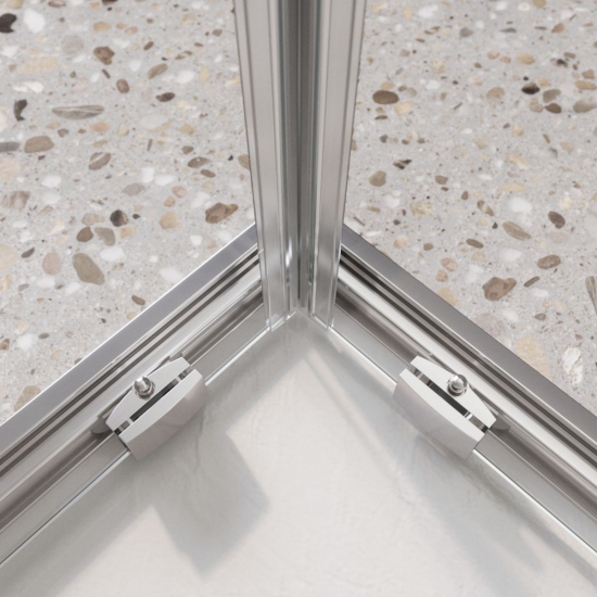 Душевой уголок BelBagno LUCE-A-2-80-C-Cr стекло прозрачное, профиль хром