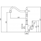 Смеситель для кухни с подключением к фильтру с питьевой водой SAVOL S-L1803Н чёрный