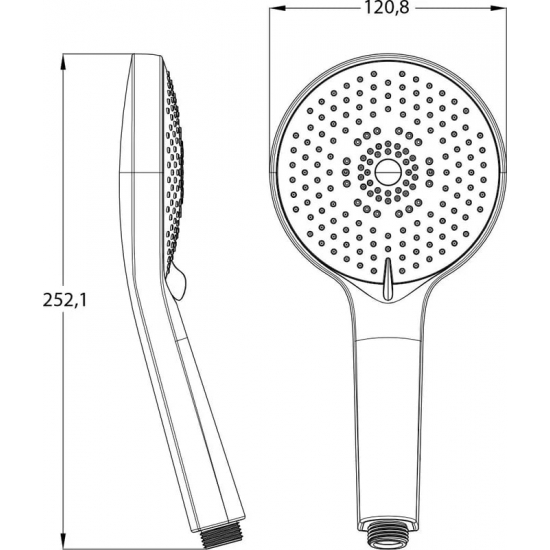 Лейка для душа LEMARK LM8125C хром, 5 режимов