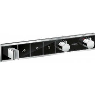 Термостатический смеситель встраиваемый HANSGROHE RainSelect 15356600 С ВНУТРЕННЕЙ ЧАСТЬЮ, чёрный