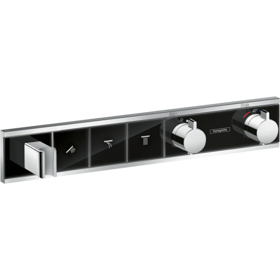 Термостатический смеситель встраиваемый HANSGROHE RainSelect 15356600 С ВНУТРЕННЕЙ ЧАСТЬЮ, чёрный