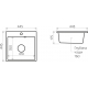 Мойка для кухни DOMACI Верона 44-44 445х445 мм, серый