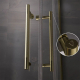 Душевой уголок VECONI Premium Trento PTC-20G 120x90, стекло прозрачное, профиль золотой