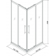 Душевой уголок VECONI Premium Trento PTC-20G 120x90, стекло прозрачное, профиль золотой