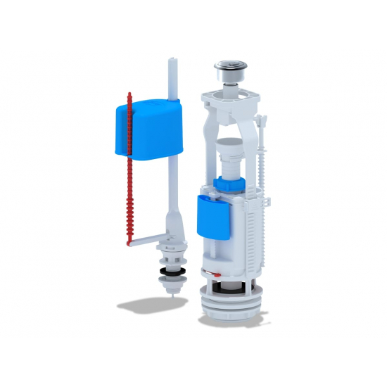 Сливной механизм АНИ ПЛАСТ WC3550C с нижней подводкой G 1/2", хром кнопка двойная
