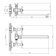 Смеситель для ванны DECOROOM DR53043 хром