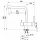 Смеситель для кухни с подключением к фильтру с питьевой водой GRANULA 2305 алюминиум