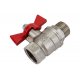 Кран шаровый вода VALFEX 218 1/2" г-ш бабочка, никель 11Б27фт1М
