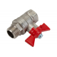 Кран шаровый вода VALFEX 218 1/2" г-ш бабочка, никель 11Б27фт1М