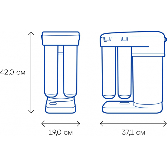 Система обратного осмоса АКВАФОР DWM-101S Морион с мембранным фильтром, с краном