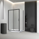 Душевой уголок VECONI Rovigo RV-046B 120x90 стекло прозрачное, профиль чёрный